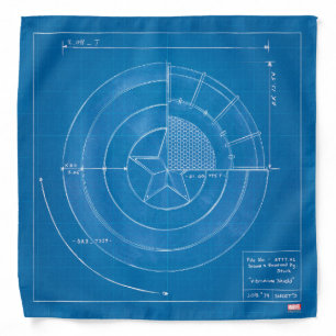 Captain America Shield Blueprint Bandana