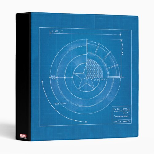 Captain America Shield Blueprint Binder