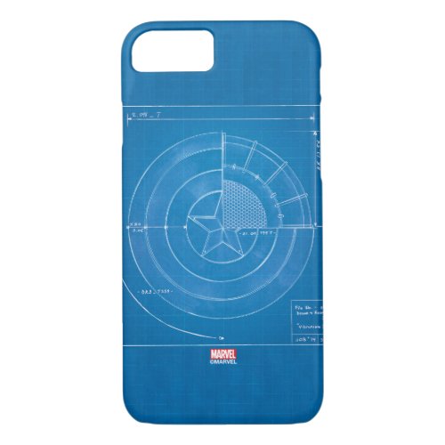 Captain America Shield Blueprint iPhone 87 Case