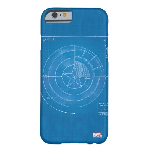 Captain America Shield Blueprint Barely There iPhone 6 Case
