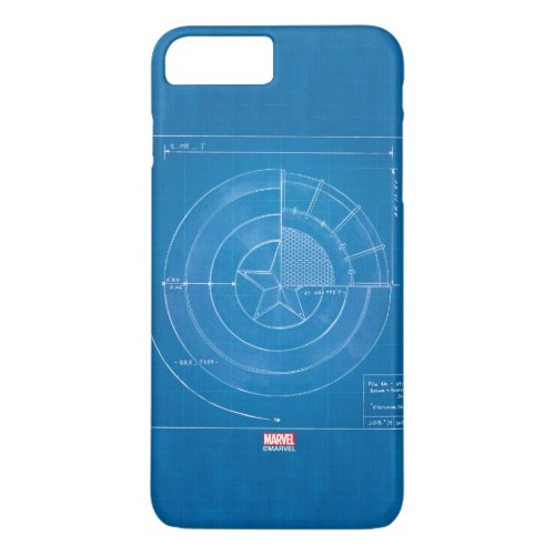 Captain America Shield Blueprint iPhone 8 Plus7 Plus Case