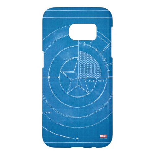 Captain America Shield Blueprint Samsung Galaxy S7 Case