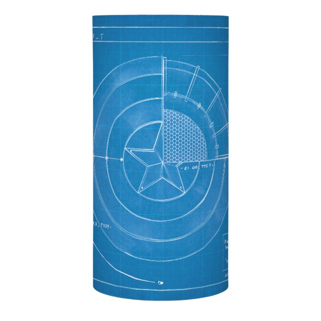 Captain America Shield Blueprint Flameless Candle (Front)