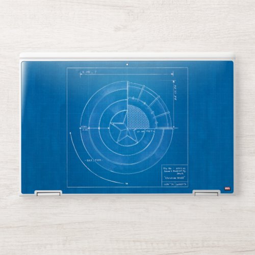 Captain America Shield Blueprint HP Laptop Skin