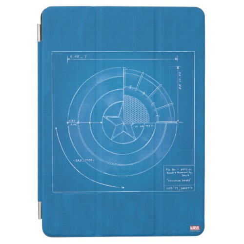 Captain America Shield Blueprint iPad Air Cover