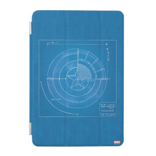 Captain America Shield Blueprint iPad Mini Cover