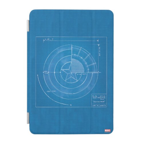 Captain America Shield Blueprint iPad Mini Cover