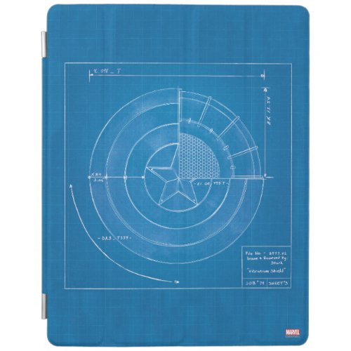 Captain America Shield Blueprint iPad Smart Cover