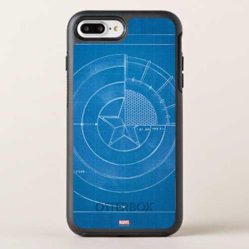 Captain America Shield Blueprint OtterBox Symmetry iPhone 8 Plus7 Plus Case