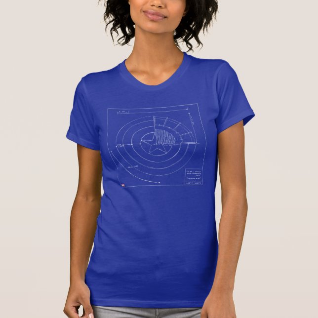 Captain America Shield Blueprint T-Shirt (Front)