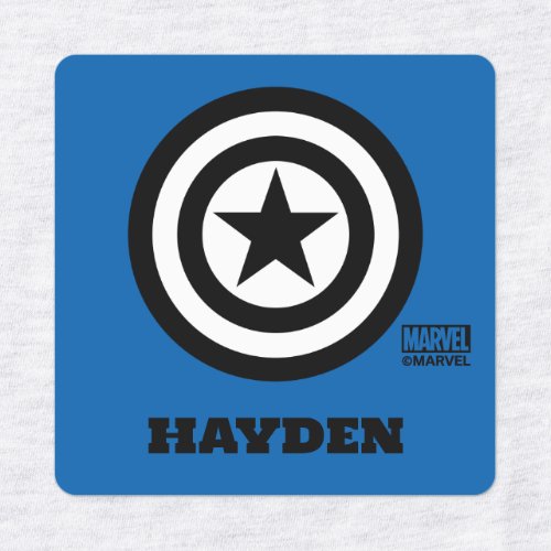 Captain America Shield Icon Kids Labels