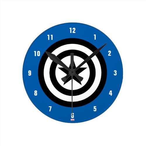 Captain America Shield Icon Round Clock