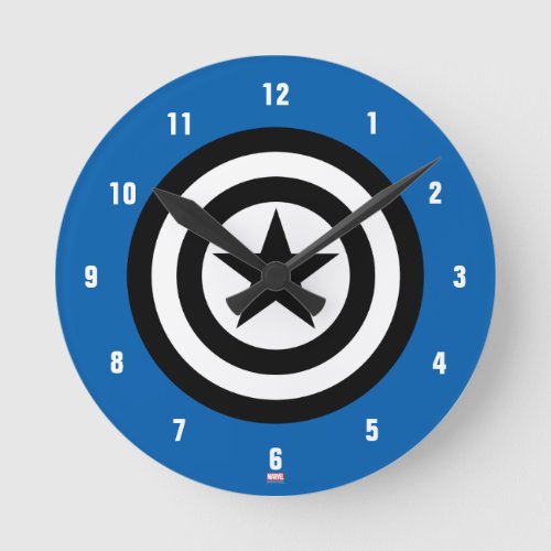 Captain America Shield Icon Round Clock