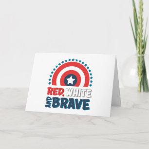 Captain America Shield "Red, White, & Brave" Card