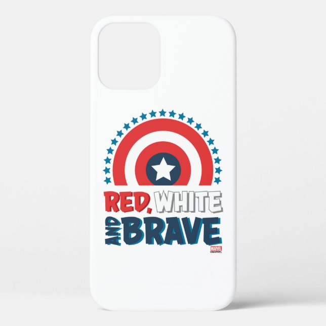 Captain America Shield "Red, White, & Brave" Case-Mate iPhone Case (Back)
