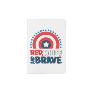 Captain America Shield "Red, White, & Brave" Passport Holder