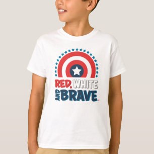 Captain America Shield "Red, White, & Brave" T-Shirt