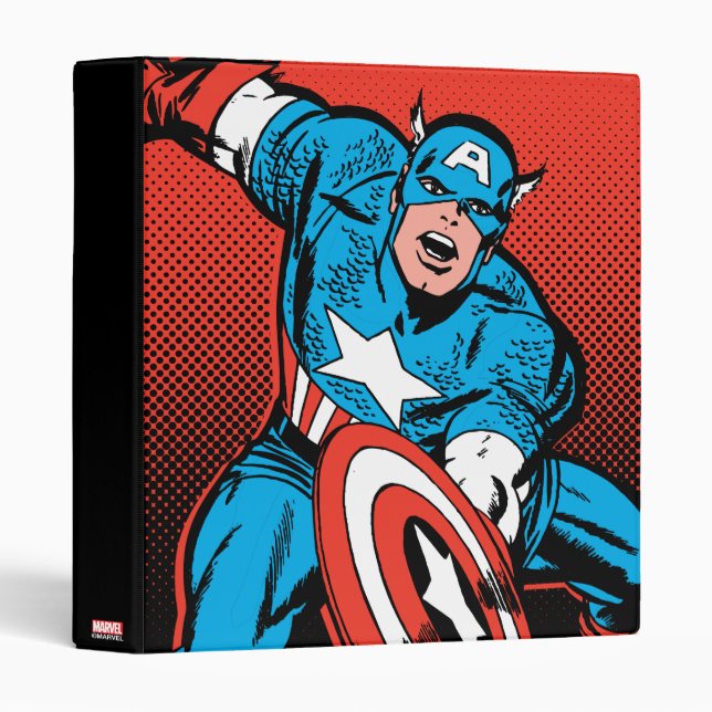 Captain America Shield Slam 3 Ring Binder (Front/Spine)