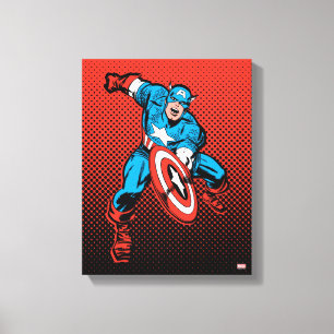 Captain America Shield Slam Canvas Print