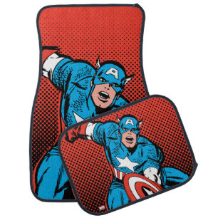 Captain America Shield Slam Car Floor Mat