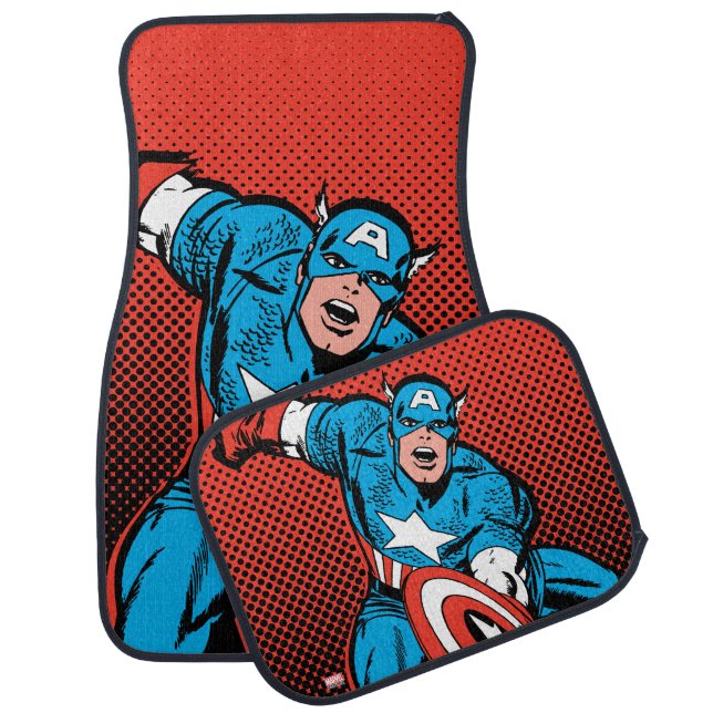 Captain America Shield Slam Car Floor Mat (Set)