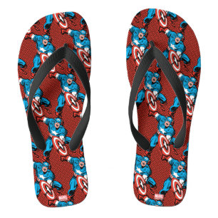 Captain America Shield Slam Flip Flops