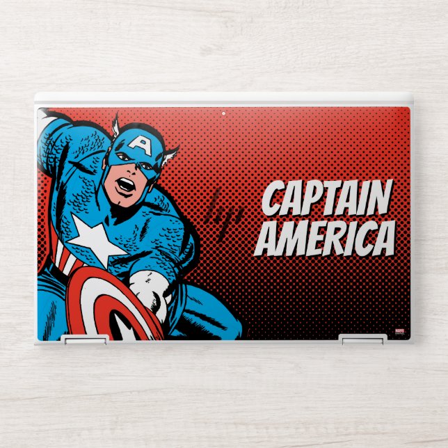 Captain America Shield Slam HP Laptop Skin (Front)