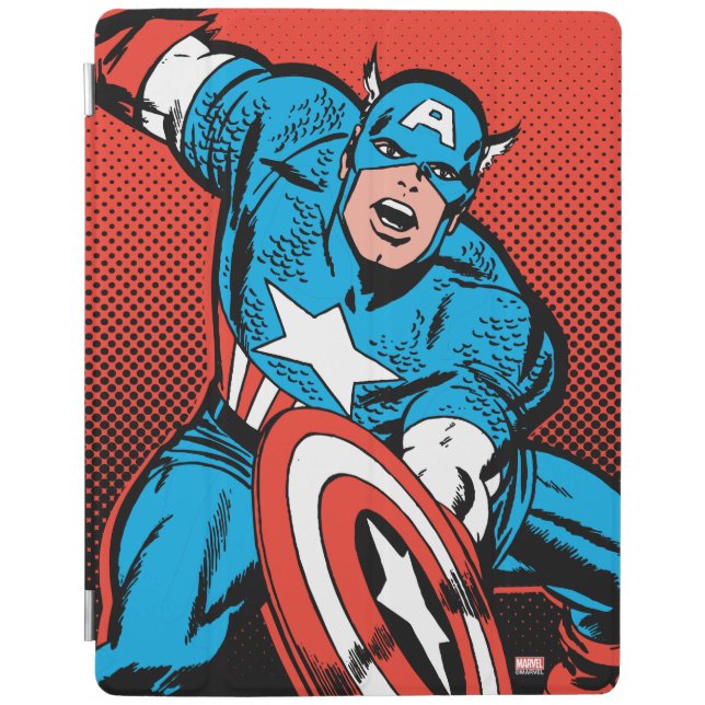 Captain America Shield Slam iPad Smart Cover (Front)