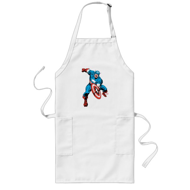Captain America Shield Slam Long Apron (Front)