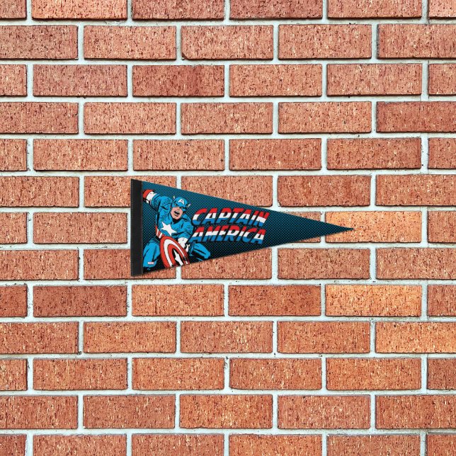 Captain America Shield Slam Pennant Flag (Front)