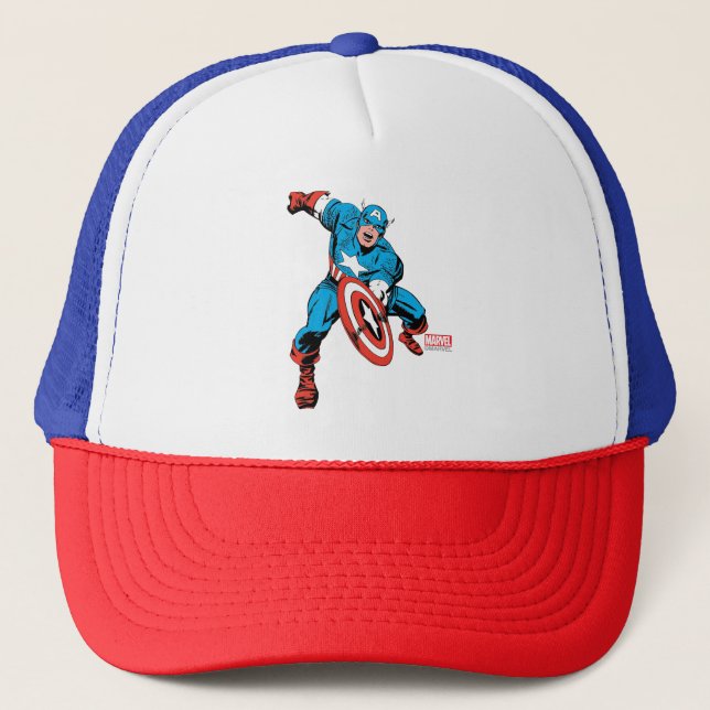 Captain America Shield Slam Trucker Hat (Front)