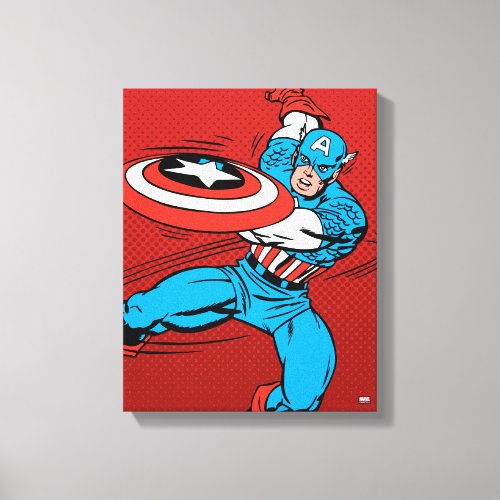 Captain America Shield Slash Canvas Print
