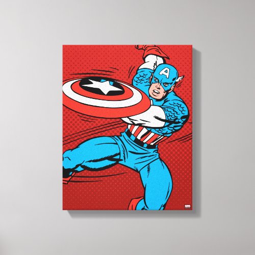 Captain America Shield Slash Canvas Print