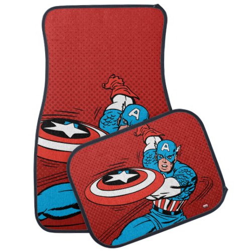 Captain America Shield Slash Car Floor Mat