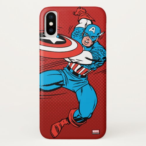 Captain America Shield Slash iPhone X Case