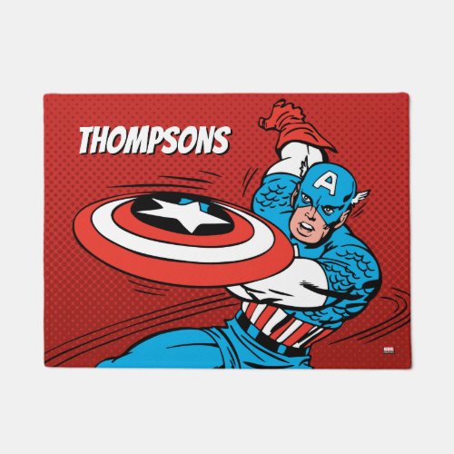 Captain America Shield Slash Doormat