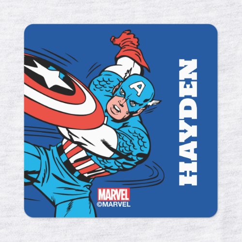Captain America Shield Slash Kids Labels