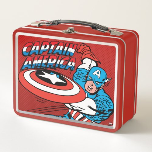 Captain America Shield Slash Metal Lunch Box
