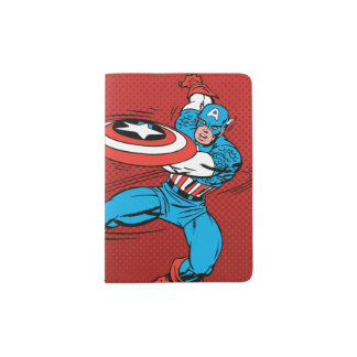 Captain America Shield Slash Passport Holder