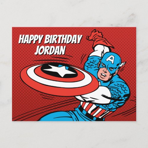 Captain America Shield Slash Postcard