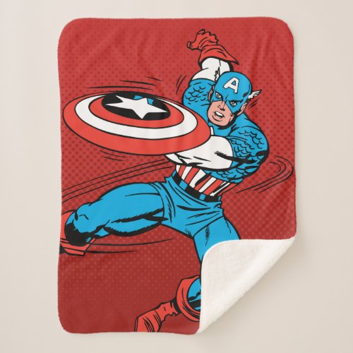 Captain America Shield Slash Sherpa Blanket