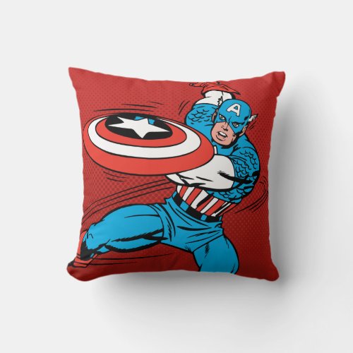 Captain America Shield Slash Throw Pillow