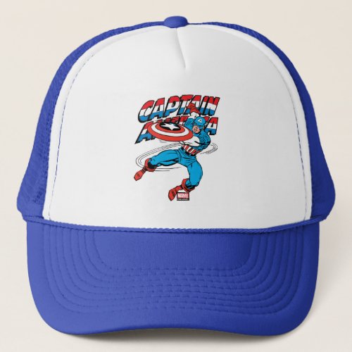 Captain America Shield Slash Trucker Hat