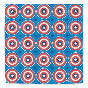 Captain America Shield & Stars Pattern Bandana