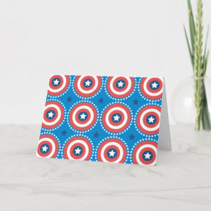 Captain America Shield & Stars Pattern Card