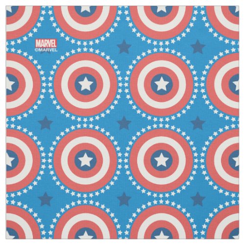 Captain America Shield  Stars Pattern Fabric