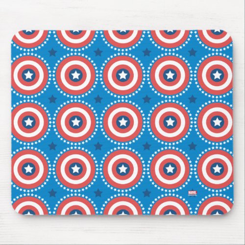 Captain America Shield  Stars Pattern Mouse Pad