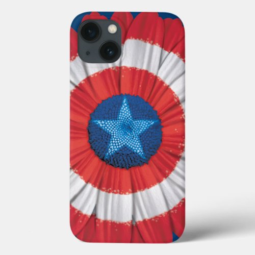 Captain America Shield Styled Daisy Flower iPhone 13 Case