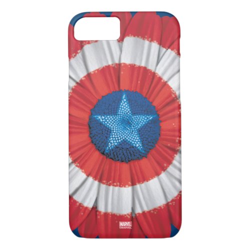 Captain America Shield Styled Daisy Flower iPhone 87 Case
