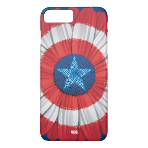 Captain America Shield Styled Daisy Flower iPhone 8 Plus7 Plus Case